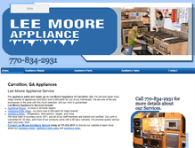 Tablet Screenshot of leemooreappliance.com